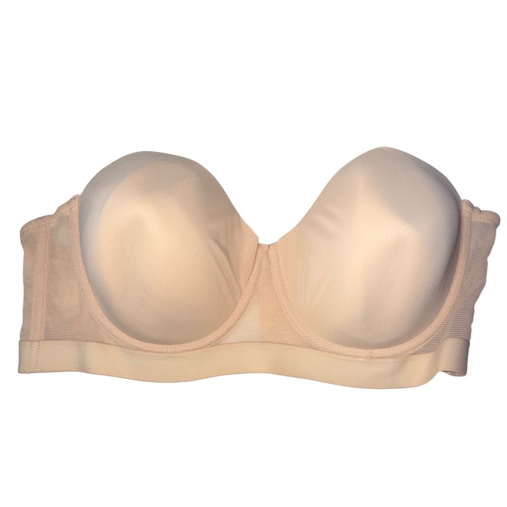 Lively Strapless Bra Toasted Almond Nude Mesh Multi-Way 38DD Style 32214 New